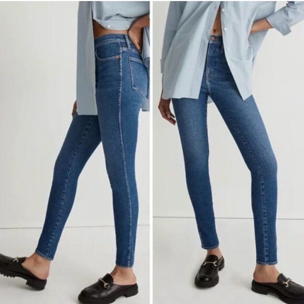 Madewell High-Rise Tummy Control Stretch Jeans tencel denim timeless Dewitt Wash